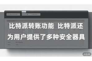 比特派转账功能 比特派还为用户提供了多种安全器具