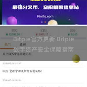 Bitpie官方更新 Bitpie数字资产安全保障指南