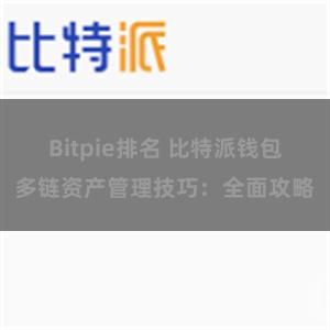 Bitpie排名 比特派钱包多链资产管理技巧：全面攻略